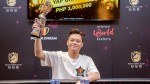 Yap Ghai Pang, the Malaysia Representative, wins the Dragon Dream Trophy in the Poker Dream Manila.